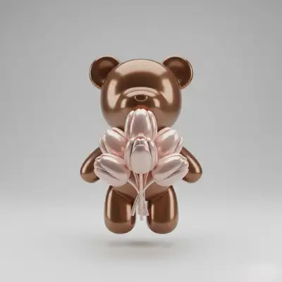 Inflatable Collectible Toy 3D Render Prompt