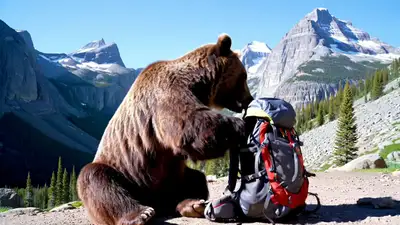 Grizzly Bear Food Blogger in Banff