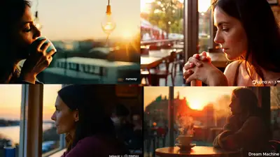 Cinematic Café Window Pan Shot