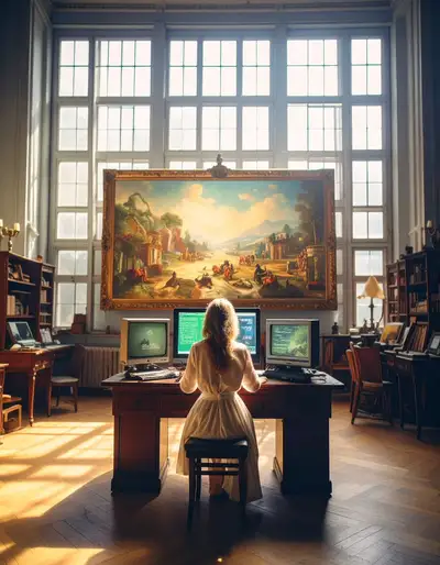 Victorianische Tech-Nostalgie-Raum