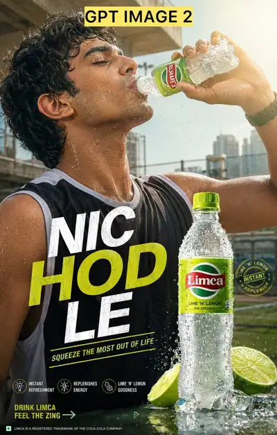 Refreshing Limca Soda Instagram Advertising Poster