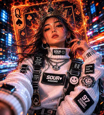 Cyberpunk Queen Portrait Prompt