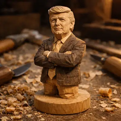 Générateur d'Images de Figurines Miniatures en Bois Sculptées à la Main