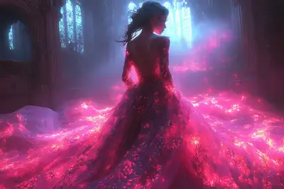 Luminescent Gothic Specter Illustration Prompt