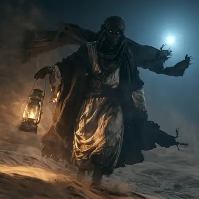 Transform Character into Saudi Bedouin at Night