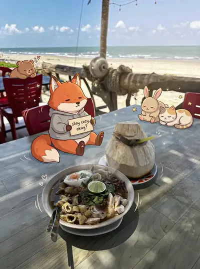 Food Flatlay with Playful Annotations