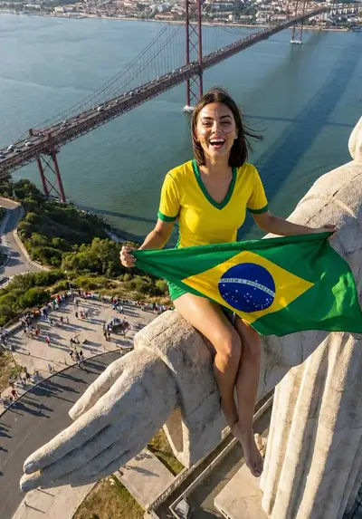 Brazilian Fan on Christ the Redeemer