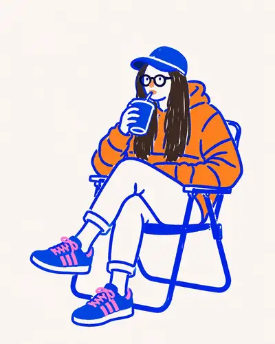 Minimalist Vector Doodle Illustration from Reference