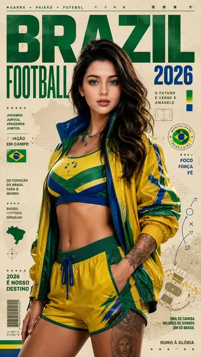 Plantilla de póster cinematográfico de campaña de fútbol nacional para cualquier país