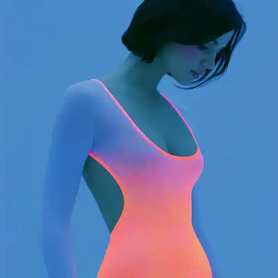 Ultraviolettes holografisches Neonglühen-Konzeptkunstwerk