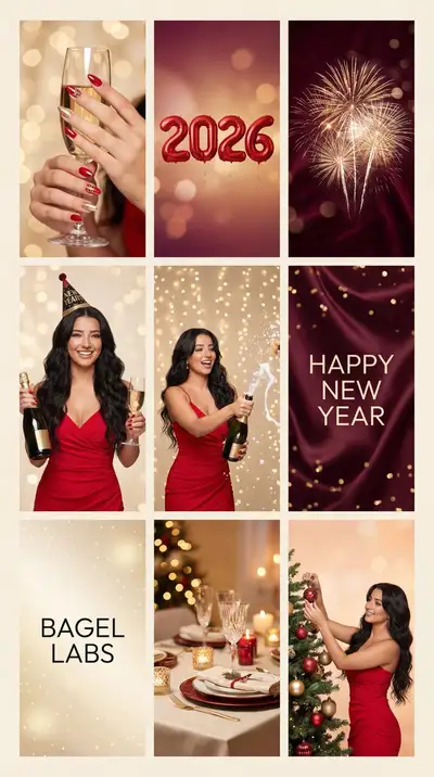 Campaña Publicitaria de Lujo para Fin de Año - Planilla de Contactos 3x3