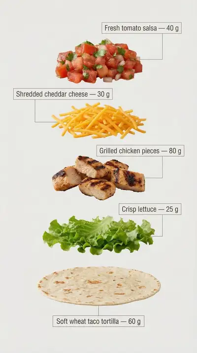 Exploded view infographic prompt for food product breakdown