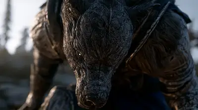 Knight commanding four elemental forces, cinematic realism