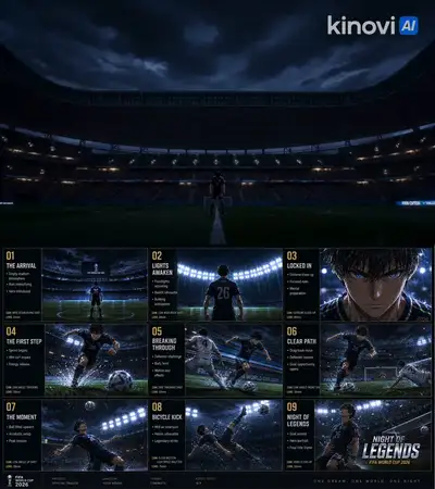 Tráiler anime del Mundial con final de chilena bajo la lluvia