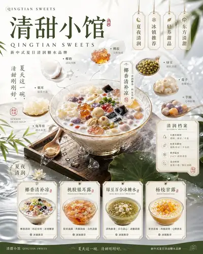 New Chinese-Style Summer Dessert Brand Visual System