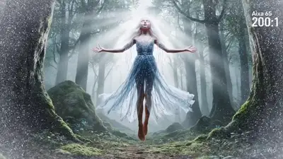 Ethereal Forest Levitation Cinematic Video Prompt