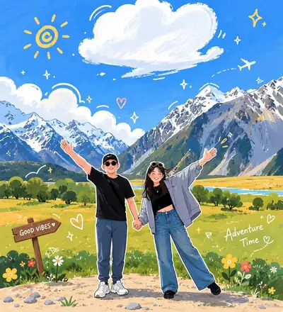 Turn a travel photo into a Ghibli-style anime postcard