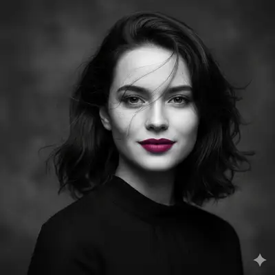 High-Fashion Selective Color Portrait