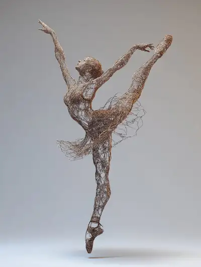 Wireframe 3D Sculpture Prompt