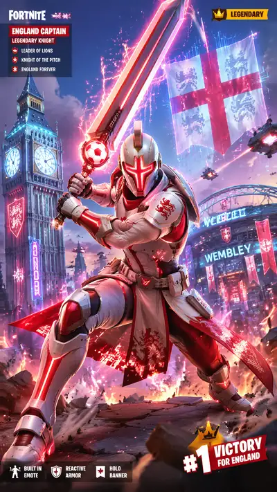 England captain reimagined as Fortnite legendary knight