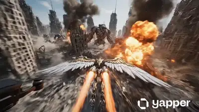 Cinematic FPV Drone Chase of Mechanical Angel