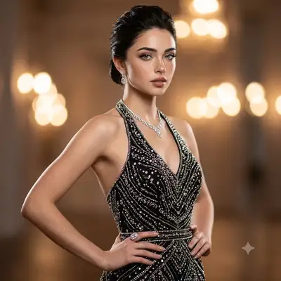 High Fashion Photoshoot in Sparkling Black
