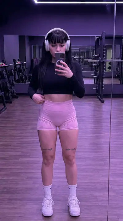 Photorealistic Gym Mirror Selfie Prompt