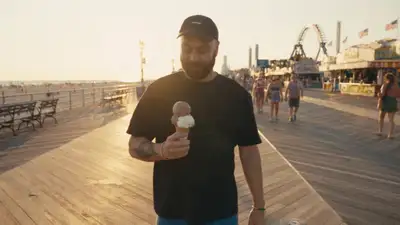 2000s DV Camcorder Coney Island Arcade Scene
