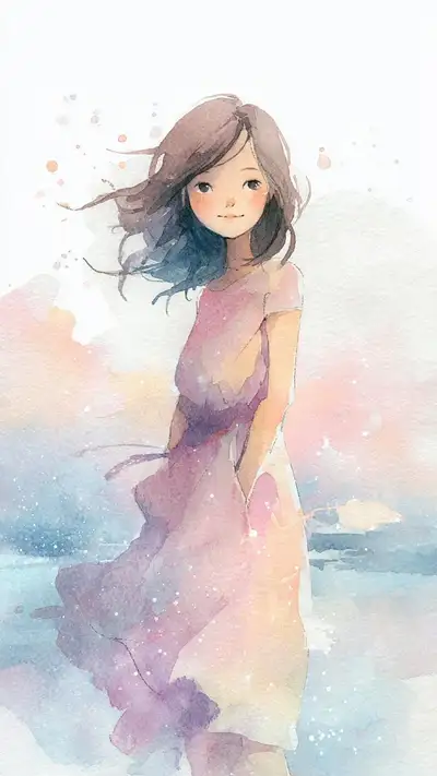 Dreamy Mixed-Media Illustration Prompt
