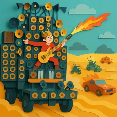 Digital Origami Papercut Children's Illustration