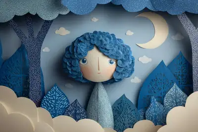 Paper Cut Folk Art Illustration