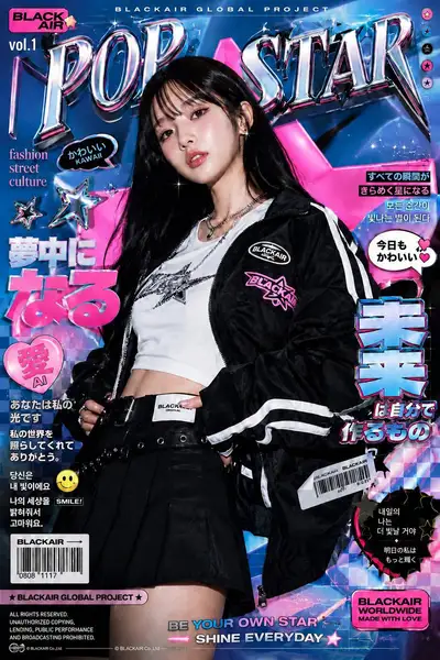 复古波普艺术风K-fashion时尚杂志海报