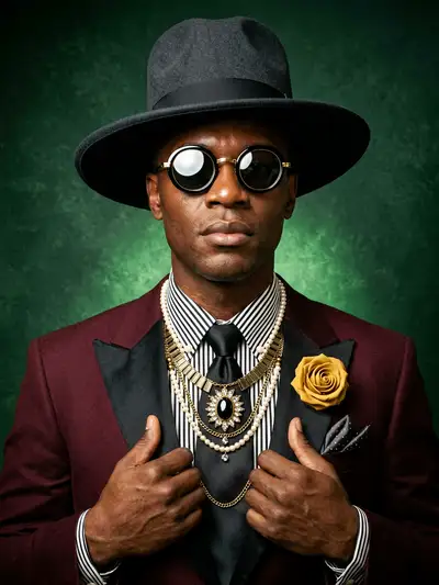 Ultra-Realistic High-Fashion Studio Portrait of Elegant Man