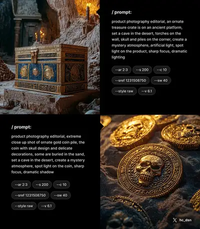 Opulent Treasure Crate Product Photography