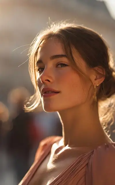 Golden Hour Portrait of a Young Woman