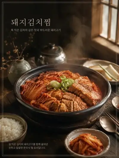 Koreanisch beschriftete filmische Food-Fotografie-Vorlage