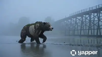 Ancient Bear Spirit Cinematic Tracking Shot