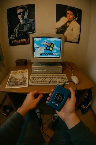 POV Person Using Computer