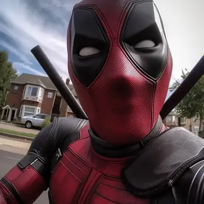 Deadpool GoPro Primer plano selfie