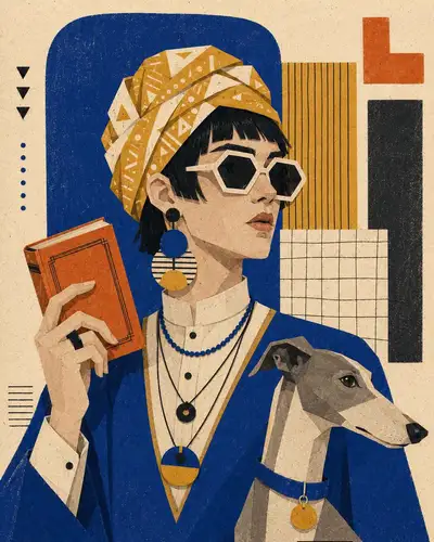 Portrait éditorial en collage de papier