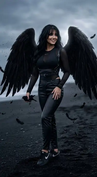 Black Sand Dark Angel Nike Editorial Portrait