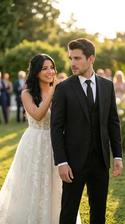 Cinematic Wedding First Look Scene