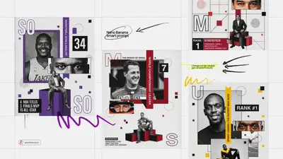 Swiss-style editorial collage poster for any public figure