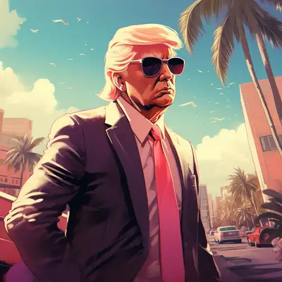 GTA Vice City Character Illustration Prompt
