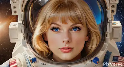 Astronautin im Weltraum
