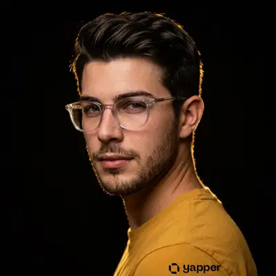 Cinematic Portrait of Young Man with Warm Rim Light