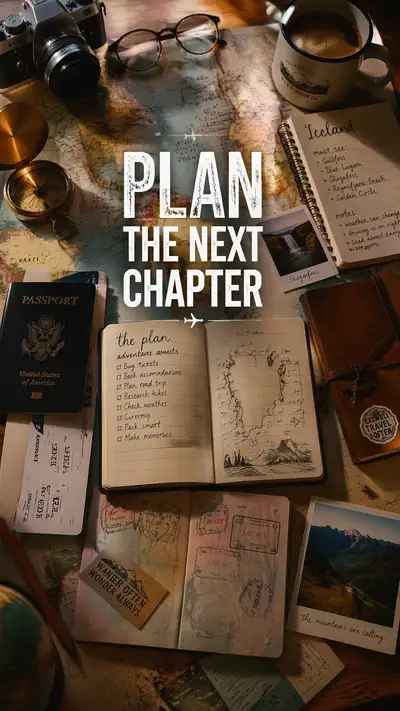 Plan the Next Chapter Traveler Desk Poster