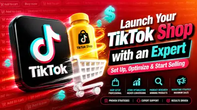 TikTok Shop Launch Promotional Graphic