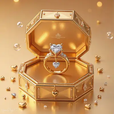 Luxury jewelry presentation box product photography template