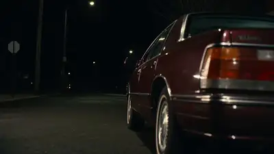 Music video segment 8: night climax with headlight beams and crew